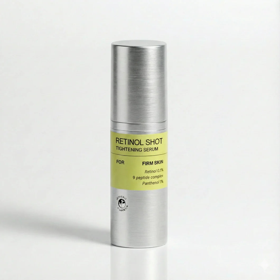 Sérum enrichi en rétinol. Rétinol de qualité clinique pour une peau ferme, lisse et jeune.