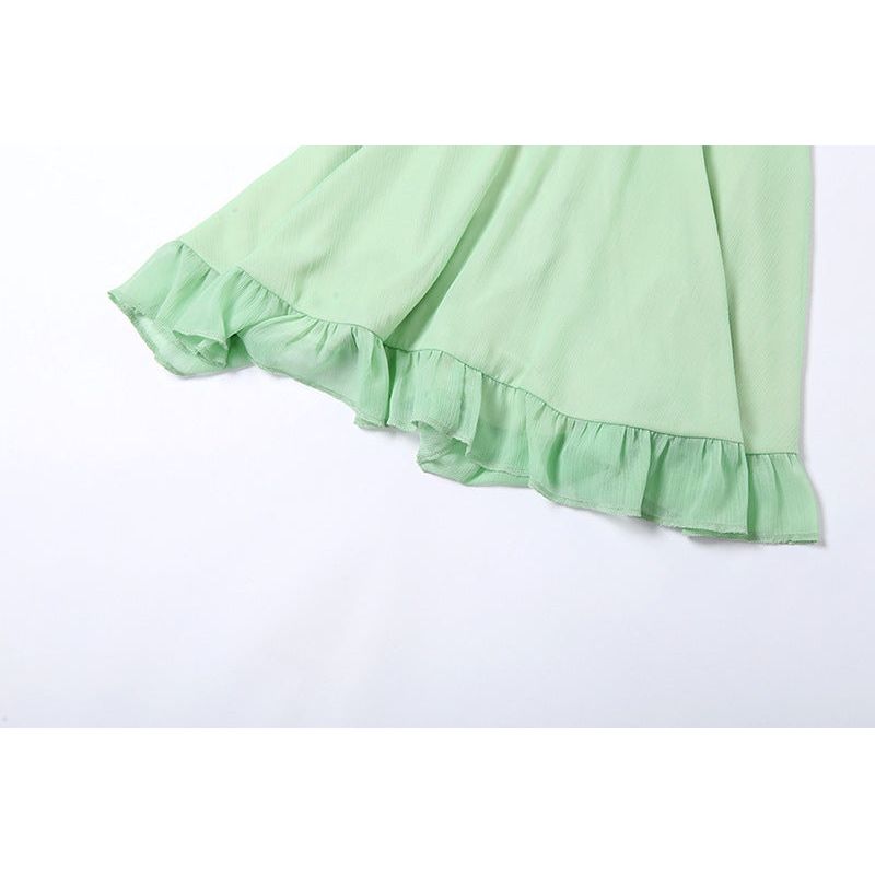 Robe verte d'été "Camille"