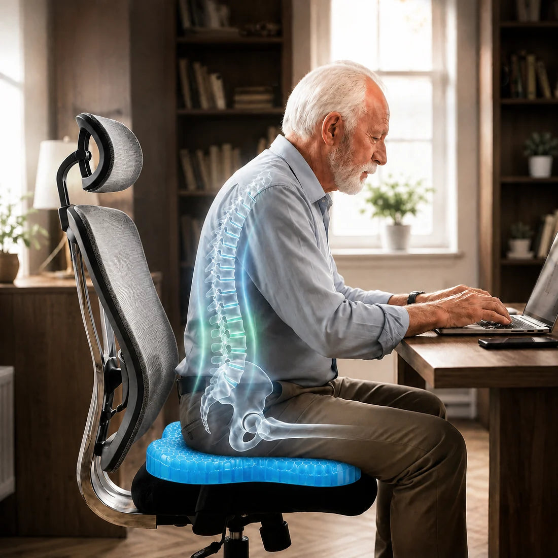 Soulagez la douleur du coccyx et restez assis confortablement pendant des heures - AlmuGel