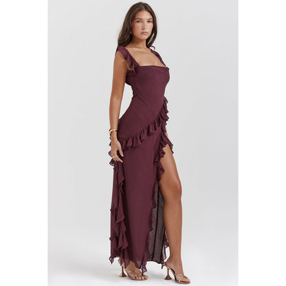 Robe longue fendue "Anais"