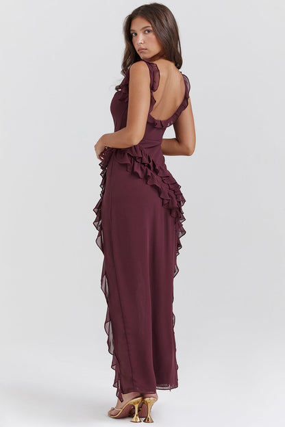 Robe longue fendue "Anais"