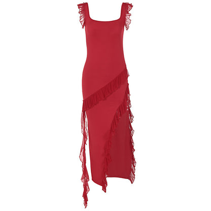 Robe longue fendue "Anais"