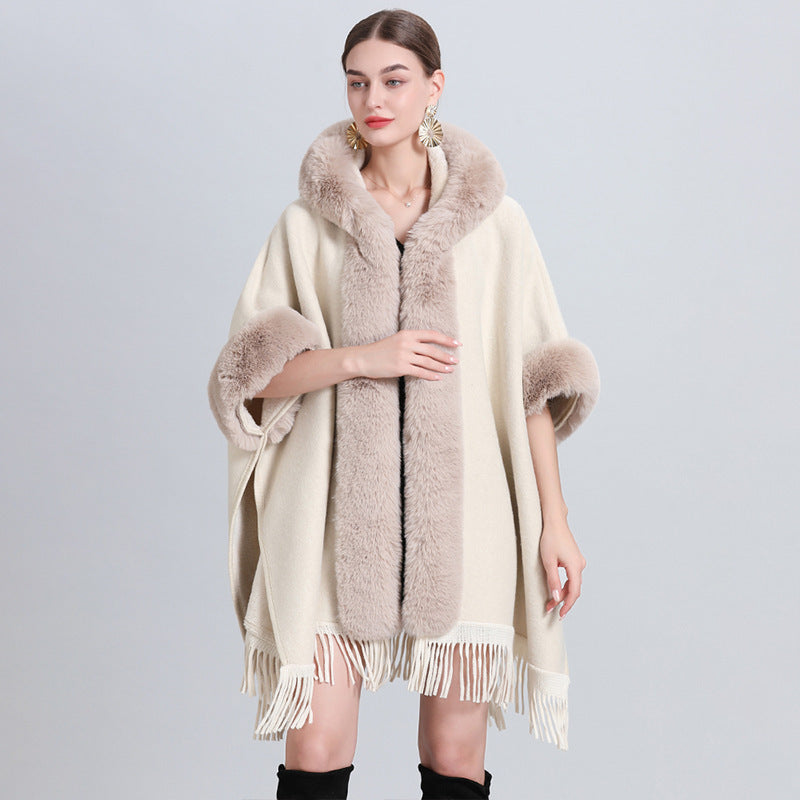 Plaid Poncho "Lundi"