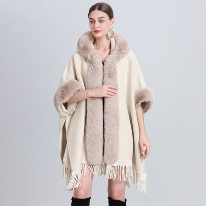 Plaid Poncho "Lundi"