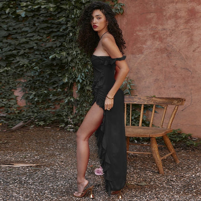 Robe longue fendue "Anais"