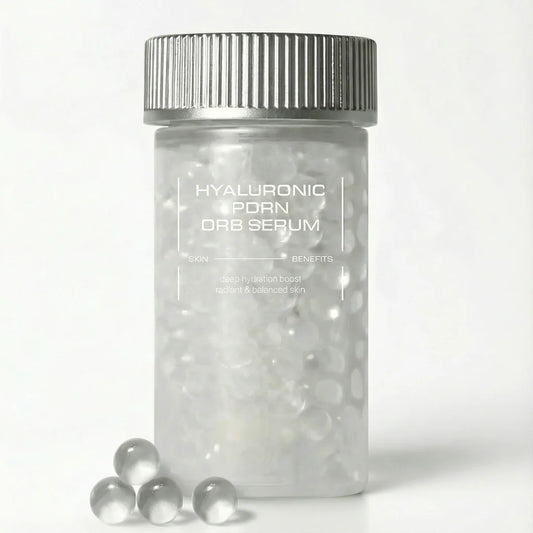 Sérum Orb à l'ADN de saumon. Le sérum qui change de forme dès que vous le touchez.