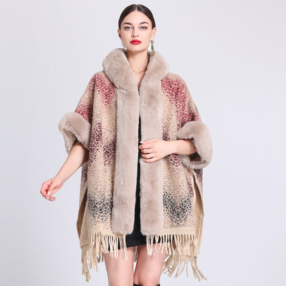 Plaid Poncho "Lundi"