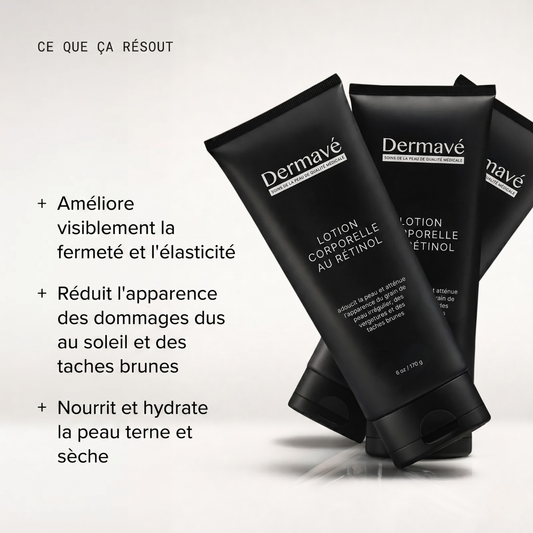 Lotion corps au rétinol "Dermavé" pour lisser la peau