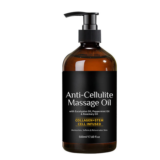 Huile de Massage Anti Celulitte (Huile d'eucalyptus, huile de menthe poivrée et huile de romarin)