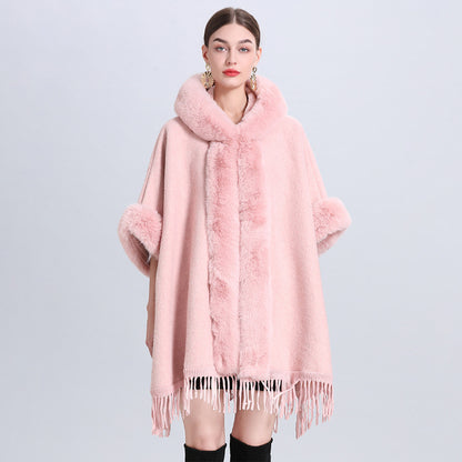 Plaid Poncho "Lundi"
