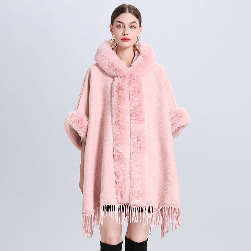 Plaid Poncho "Lundi"