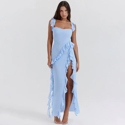 Robe longue fendue "Anais"