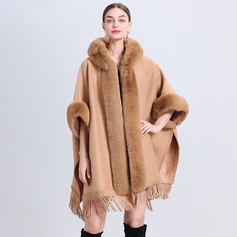 Plaid Poncho "Lundi"